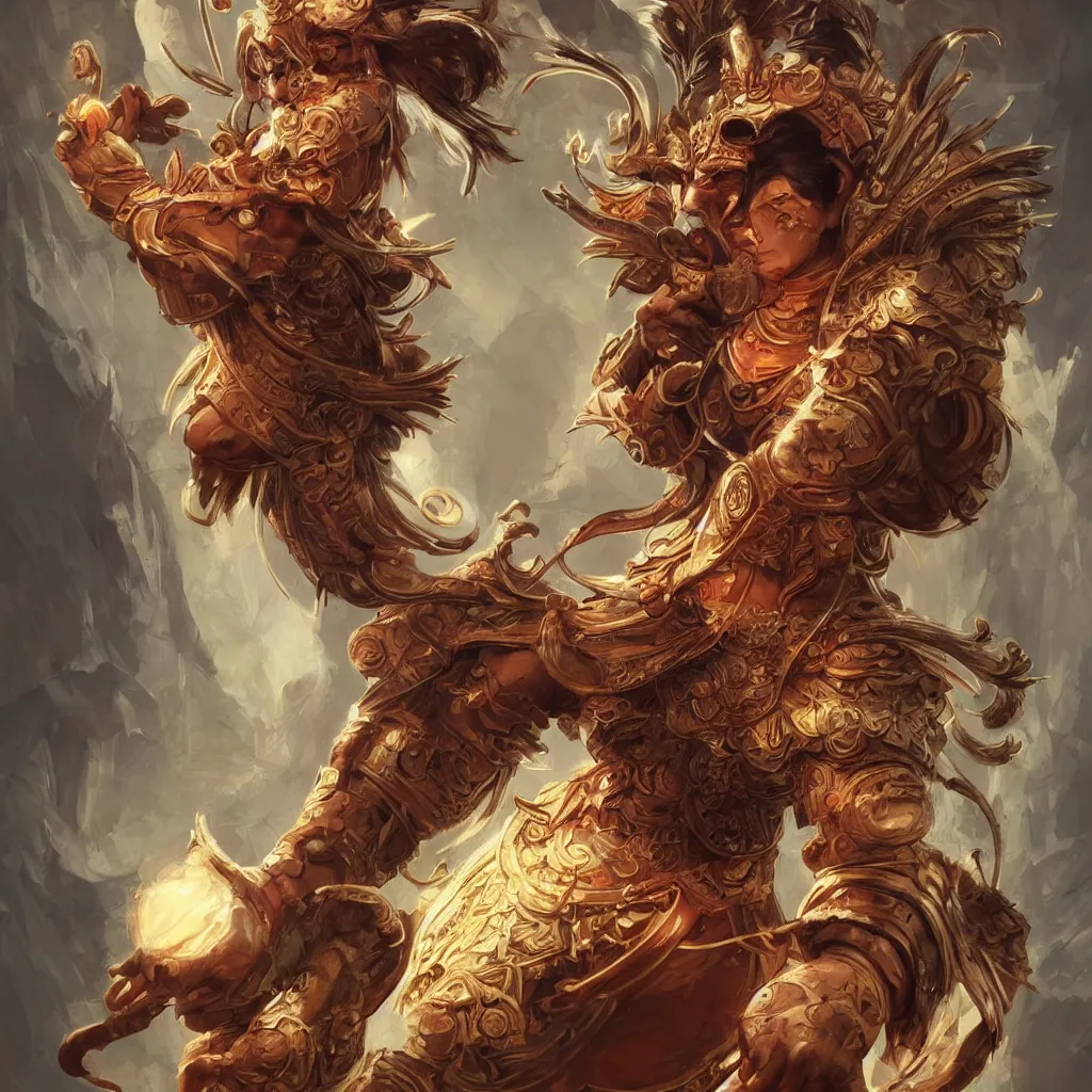 Prompt: Paul Dano as monkey king from dota 2, sci-fi, amber eyes, face, long hair, fantasy, intricate, elegant, highly detailed, digital painting, artstation, concept art, smooth, sharp focus, illustration, art by artgerm and greg rutkowski and alphonse mucha