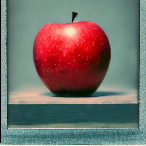 Prompt: a beautiful photo of a red apple, Polaroid i‑Type Instant Film