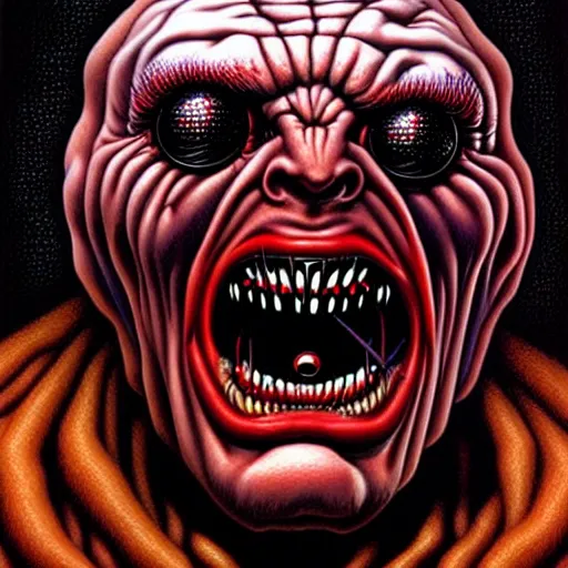 Prompt: portrait of a monster in the style jason edmiston