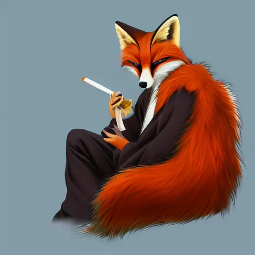 Prompt: masked godly animal fox smoking wooden pipe, kumadori makeup, inside japanese temple, anime style, symmetrical facial features, avatar for website, hyper realistic, orange fur, rule of thirds, extreme detail, 4 k, detailed drawing, trending artstation, realistic lighting, by alphonse mucha, greg rutkowski, sharp focus, backlit