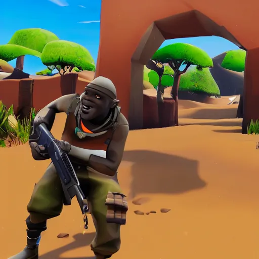 Prompt: Africa Fortnite 50 Bomb