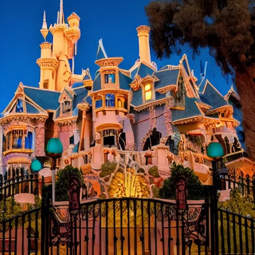 Image similar to the haunted mansion at disneyland designed by gaudi