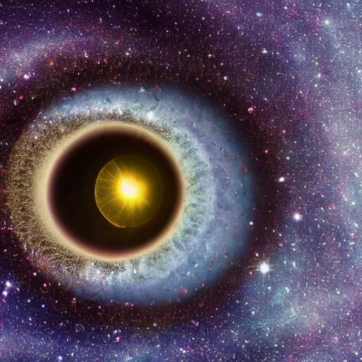 Image similar to the universe in an eye