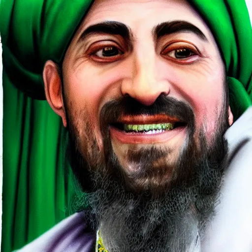 Prompt: Portrait of the Ottoman Sultan Mehmet IV eating shawarma in Downtown New York, wearing big ovular turban and a luxurious Ottoman coat, green eyes, detailed face, Ottoman Sultan, smile, cheerful, expressive, photorealistic, hyperrealism, micro details, HDR Shot, 16k