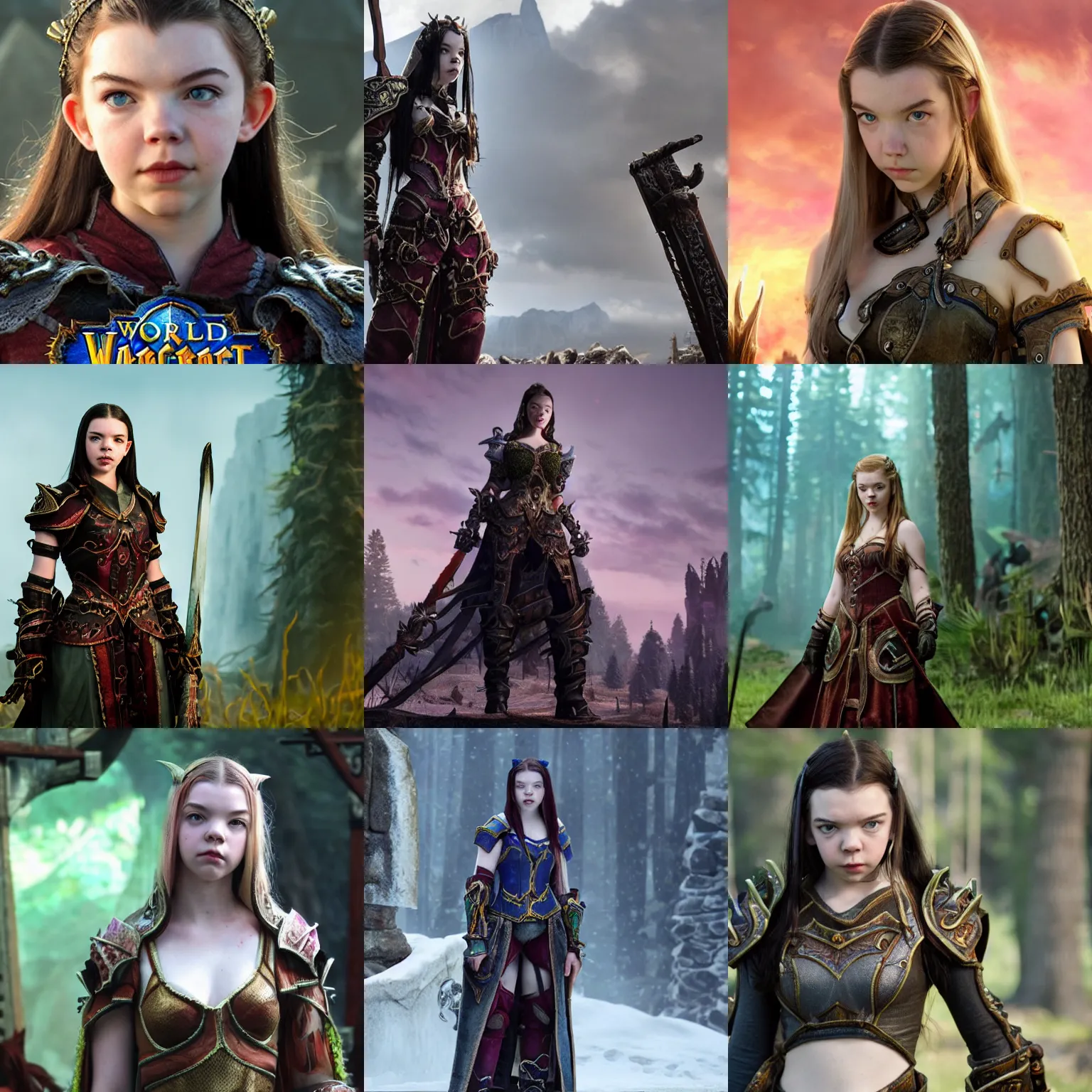 Prompt: Anya Taylor-Joy in World of Warcraft