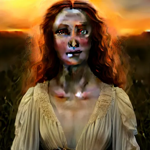 Image similar to photographic portrait of a stunningly beautiful renaissance pre raphaelite female maiden in soft dreamy light at sunset, contemporary fashion shoot, by edward robert hughes, annie leibovitz and steve mccurry, david lazar, jimmy nelsson, breathtaking, 8 k resolution, extremely detailed, beautiful, establishing shot, artistic, hyperrealistic, beautiful face, octane render