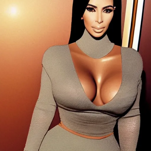 Image similar to kim kardashian as an anthropomorphic furry fox