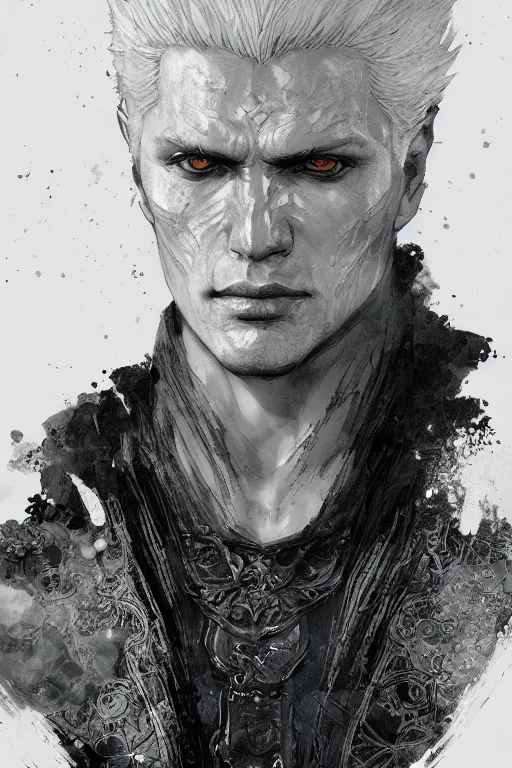 vergil from dmc 5 by greg rutkowski, Stable Diffusion