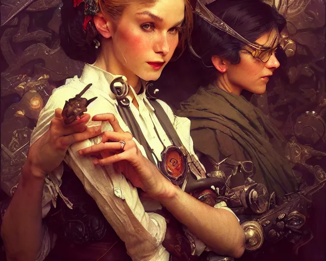 Prompt: photography of norman rockwell, deep focus, d & d, fantasy, intricate, elegant, highly detailed, digital painting, artstation, concept art, matte, sharp focus, illustration, hearthstone, art by artgerm and greg rutkowski and alphonse mucha