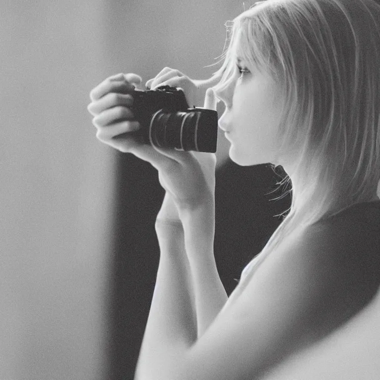 Prompt: cute annie leonhart holding taking a photo of me wallpaper, beautiful face, pale skin, rule of thirds, cinematic lighting, rainy weather, melancholy atmosphere, volumetric light, realistic reflections, sharp focus, backlit, model agency, instagram photo, shot on iphone 1 3 pro max, beauty filter, postprocessing