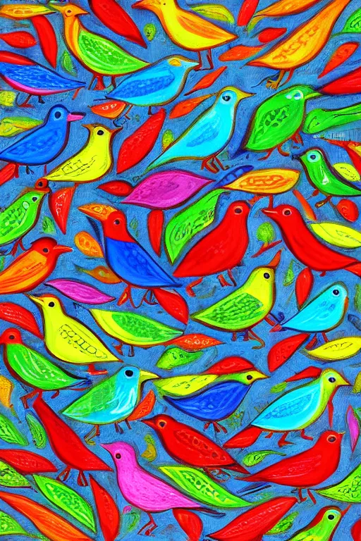 Image similar to colorful birds by pauline baynes