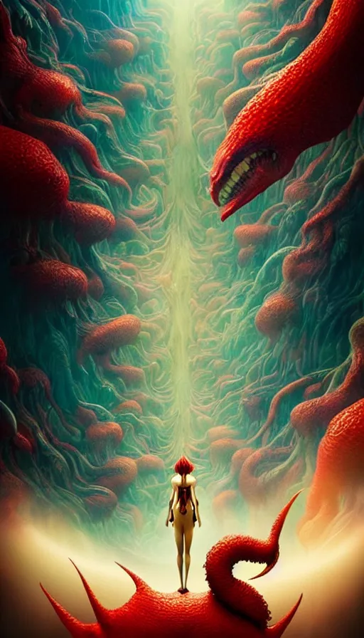 Image similar to exquisite imaginative imposing weird creature movie poster art humanoid anime movie art by : : james jean, imagine fx, weta studio