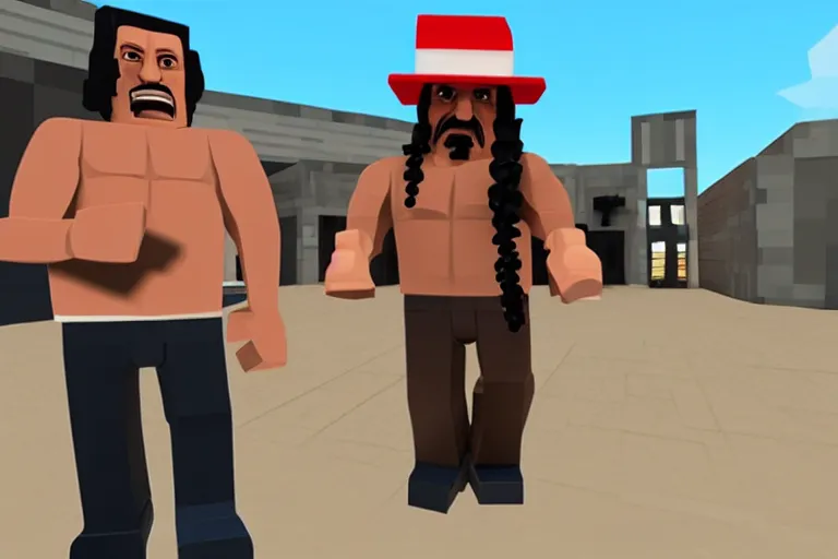 Image similar to danny trejo in roblox