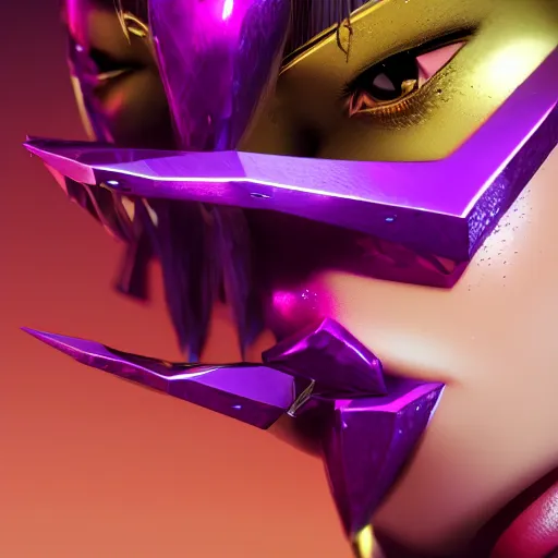 Prompt: still of pretty KDA More Lux (wild rift) close up in a music video. 3d render, octane render, game art, realistic, highly detailed, trending on artstation, 4k, trending on artstation, cgsociety, unreal engine 5, redshift render, trending on artstation, blender, behance, cg