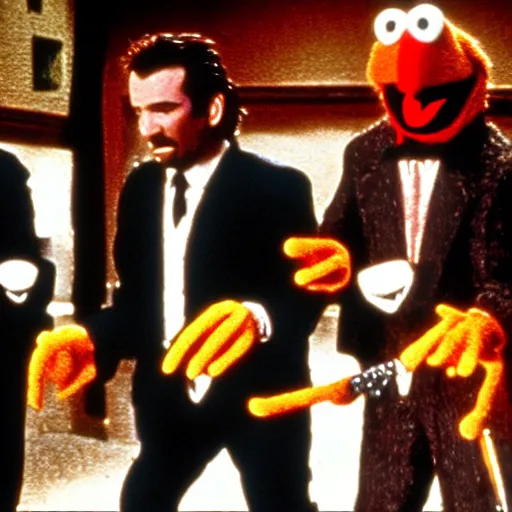 Prompt: muppets in the film reservoir dogs