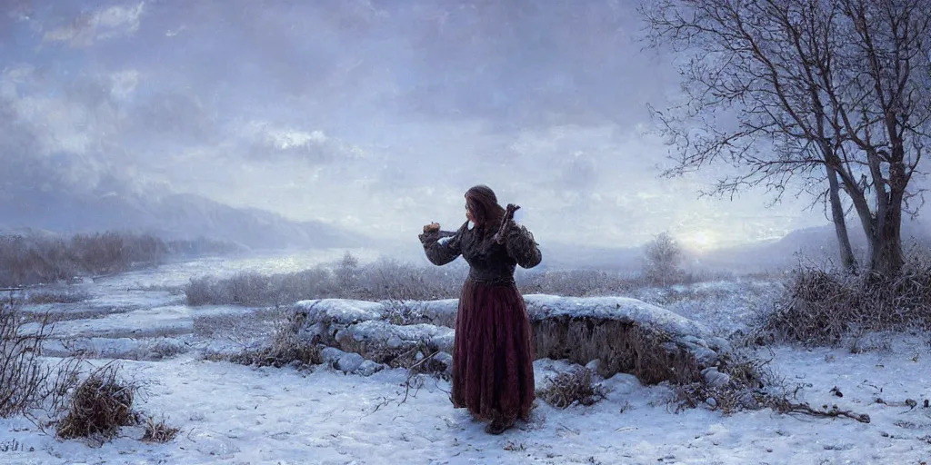 Image similar to Frost dragon by Daniel Ridgway Knight