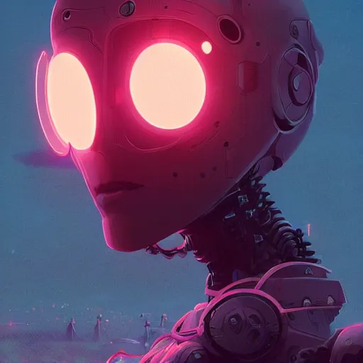 Prompt: lonely robot seeks friend, intricate complexity, by greg rutkowski, artgerm, ross tran, conrad roset, takato yomamoto, ilya kuvshinov. 4 k, beautiful, cinematic dramatic atmosphere