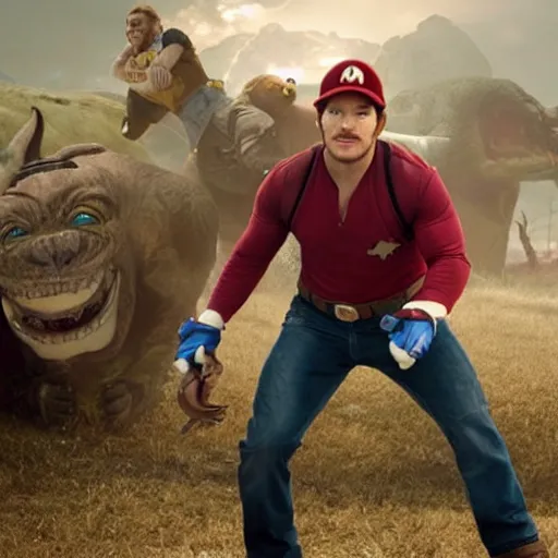 Image similar to Chris Pratt as Mario
