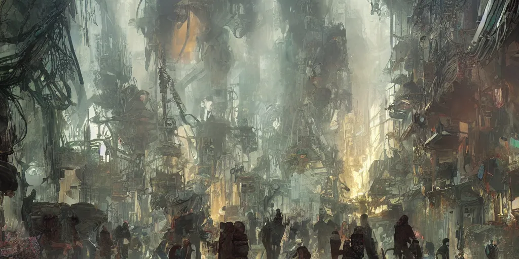 Image similar to a mayan guatemalan cyberpunk city by jeremy mann and alphonse mucha, fantasy art, photo realistic, sunshaft, bloom, imax, dynamic lighting, artstation, poster, volumetric lighting, very detailed faces, 4 k, award winning