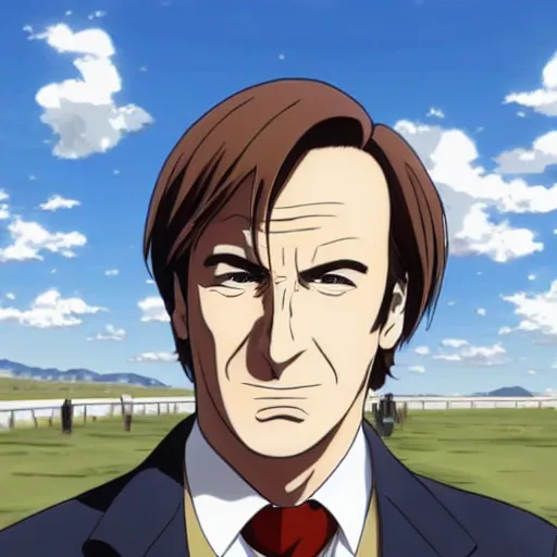 Prompt: saul goodman in an anime world, incredibly detailed, ultra realistic