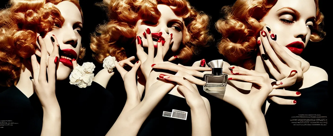 Image similar to fragrance advertising campaign by alex prager detailed, intricate, high contrast