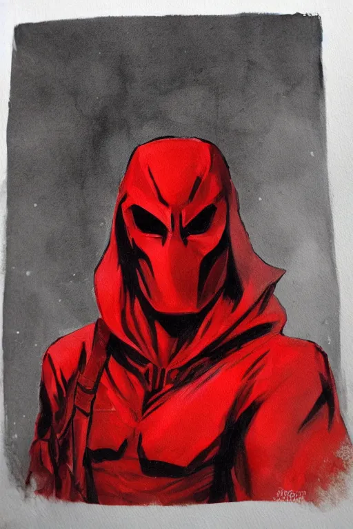 Image similar to red hood painting