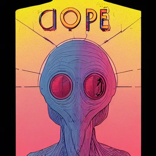 Image similar to hope for humanity, colored ink, moebius illustration art, key art