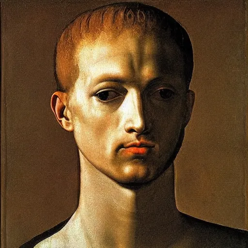 Prompt: a painting of a man whose head is a horse’s by Agnolo Bronzino