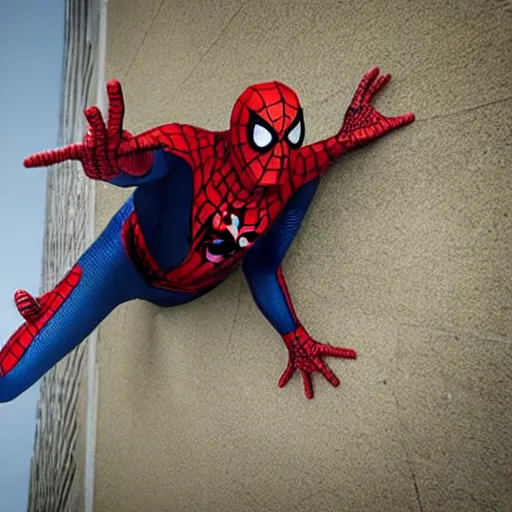 Image similar to Sir David Attenborough as Spider-Man