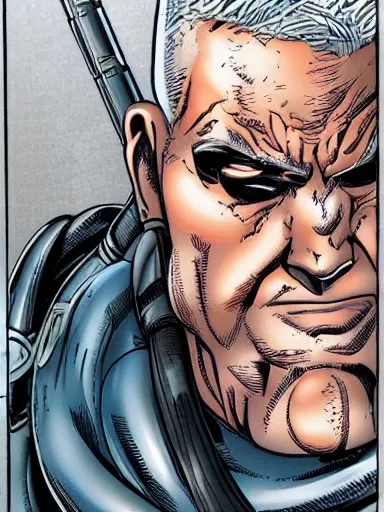 Prompt: cable by rob liefeld, detaield, hyper-detailed