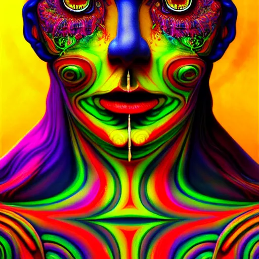 Image similar to an extremely psychedelic portrait of a cake, surreal, lsd, face, detailed, intricate, elegant, lithe, highly detailed, digital painting, artstation, concept art, smooth, sharp focus, illustration
