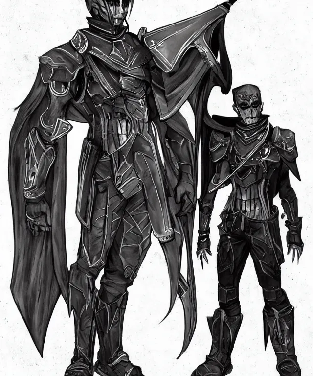 Prompt: full body concept art of a vampire brotherhood knight in the style of fallout / anime trending on artstation deviantart pinterest detailed realistic hd 8 k high resolution