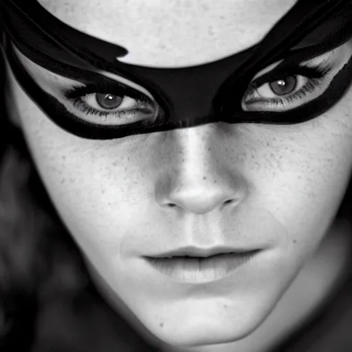 Image similar to Emma Watson as Catwoman, XF IQ4, f/1.4, ISO 200, 1/160s, Adobe Lightroom, DxO Photolab, polarizing filter, Sense of Depth, AI enhanced, denoised, sharpened, HDR