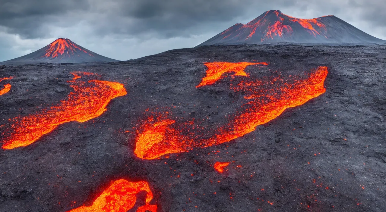 Image similar to majestic volcano landscape, high definition, high detail, 8k, photorealistic,