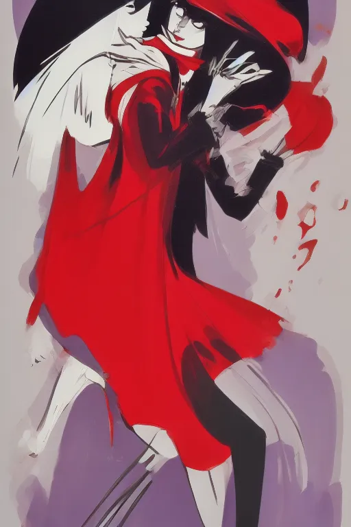 Prompt: little red ridinghood by sho murase