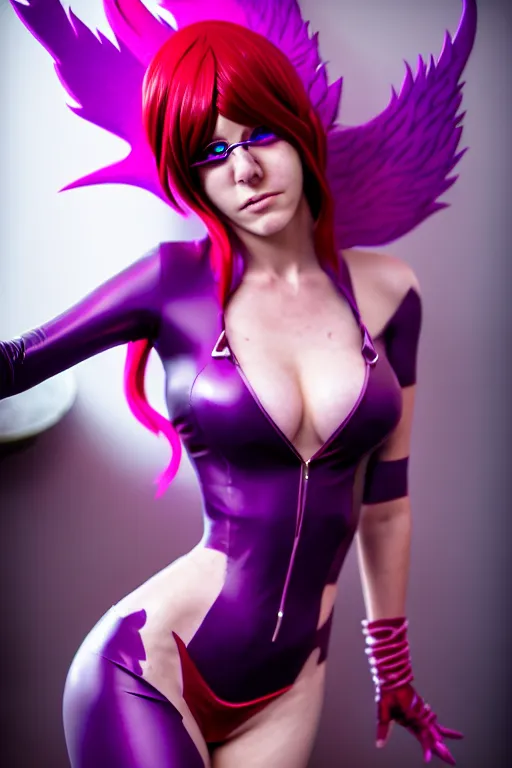 Prompt: a highly detailed and realistic photo of the evelynn cosplay, artstation, 4 k, correctly anatomy, good light