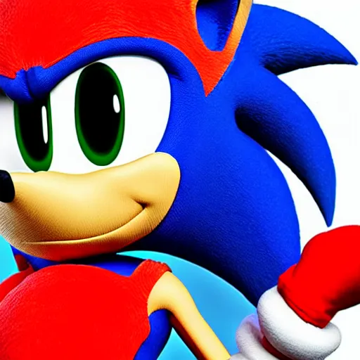 Image similar to sonic the hedgehog made by Nintendo