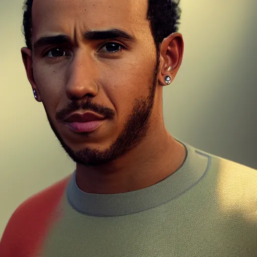 Image similar to hyperrealistic dslr film still of lewis hamilton, stunning 8 k octane comprehensive 3 d render, inspired by istvan sandorfi & greg rutkowski & unreal engine, perfect facial symmetry, dim volumetric cinematic lighting, extremely hyper - detailed, extremely lifelike attributes & lifelike texture, intricate, masterpiece, artstation, stunning