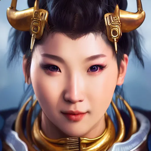 Image similar to portrait of chun li, au naturel, hyper detailed, digital art, trending in artstation, cinematic lighting, studio quality, smooth render, unreal engine 5 rendered, octane rendered, art style by klimt and nixeu and ian sprigger and wlop and krenz cushart.