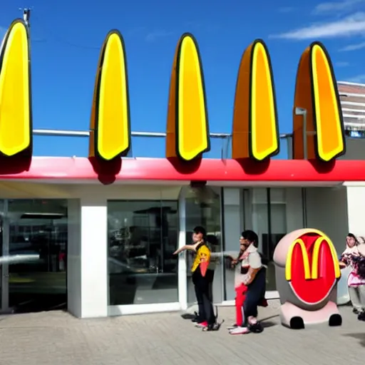 Prompt: futuristic mcdonald's