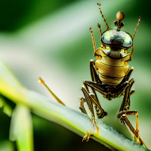 Image similar to macro photo alien insect, EOS-1D, f/1.4, ISO 200, 1/160s, 8K, RAW, unedited, symmetrical balance, in-frame