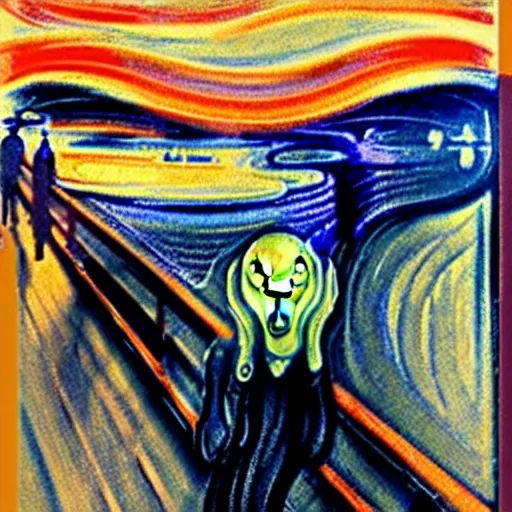 Image similar to the scream 3 d render