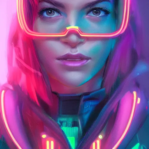 Prompt: a beautiful commission portrait of a canary wearing a neon jacket, futuristic, detailed face, cyberpunk city, deviantart, artstation, art by greg rutkowski, ross tran, professional lighting, neon city, night, raytracing, highly realistic,4k,dramatic,hyperrealism