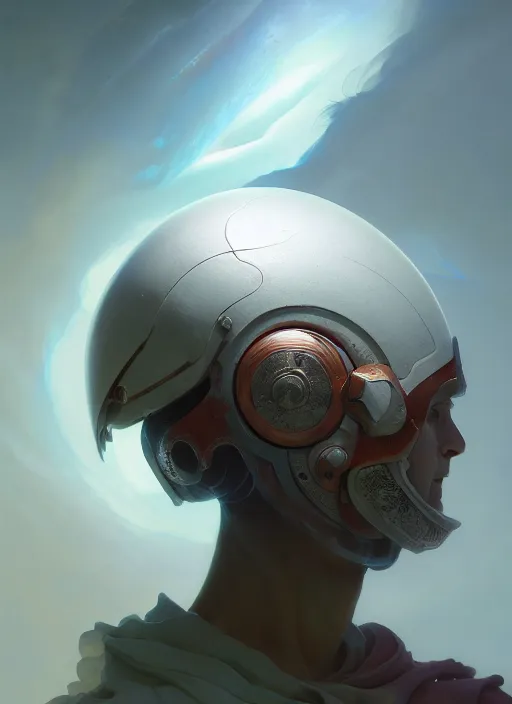 Prompt: subsurface scattering, white, helmet of a long forgotten deity, vibrant colors, octane render, jesper ejsing, james jean, justin gerard, tomasz alen kopera, cgsociety, fenghua zhong, makoto shinkai, koi colors, highly detailed, rim light, art, cinematic lighting, very coherent, hyper realism, 8 k