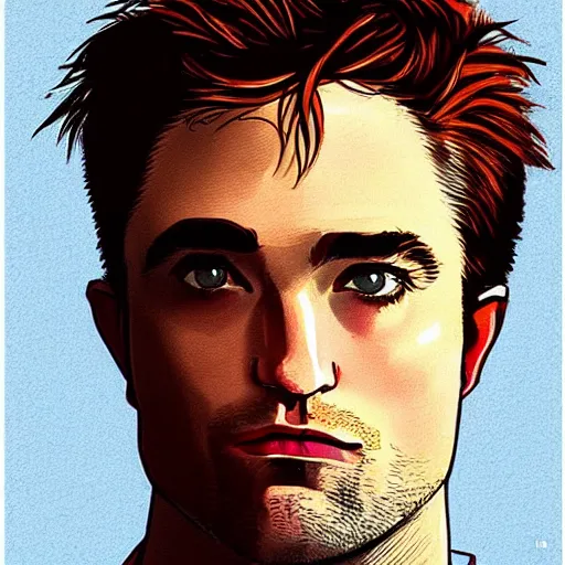 Image similar to “ robert pattinson retro minimalist portrait by jean giraud, moebius, sharp, smooth face, comic, 8 k ”