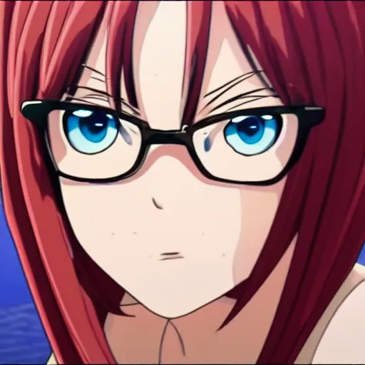 Image similar to anime velma closeup