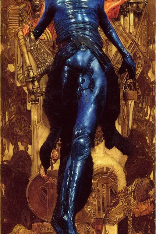 Prompt: full length portrait of udo kier as the nighcrawler by lawrence alma tadema awrence alma tadema, rick berry, norman rockwell, jason fabok. greg staples, nc wyeth, jack kirby