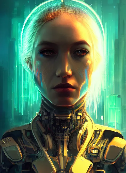 Prompt: soft raver cyborg futurist, battlestar galactica, golden ratio, scifi, dark fantasy, cyberpunk, intricate, decadent, highly detailed, digital painting, octane render, artstation, concept art, smooth, sharp focus, illustration, art by artgerm, loish, wlop