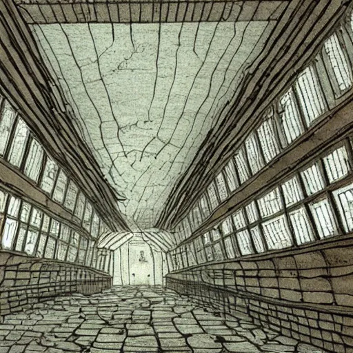 Image similar to a rotten fungus mushroom clump in a bright white hallway with many doors and stairs, Mc Escher architecture, epic composition, decay, anime key visual