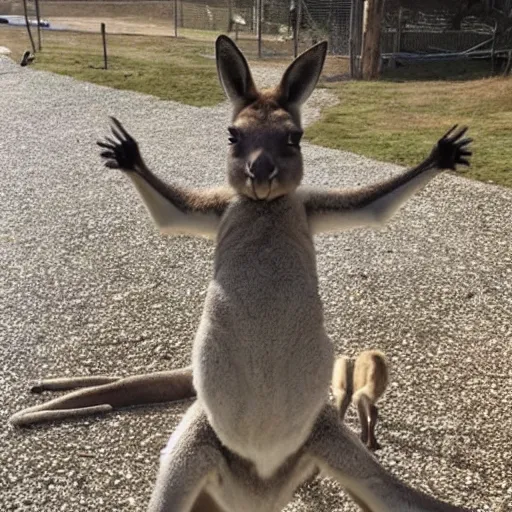 Prompt: kangaroo reaction meme